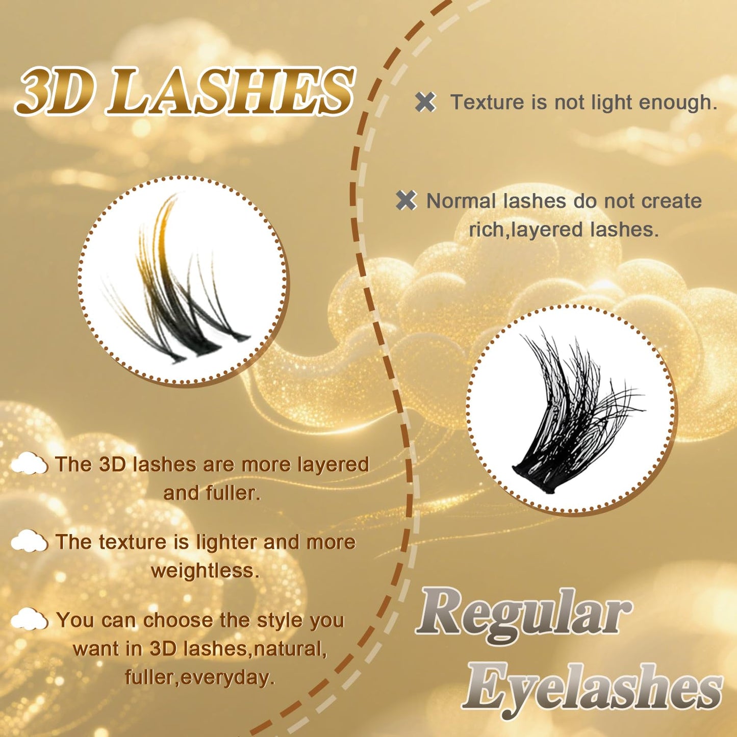 Gradient Color Cloud 100pcs False Eyelashes | 5 Stunning Gradient Styles with Adhesive & Tweezers