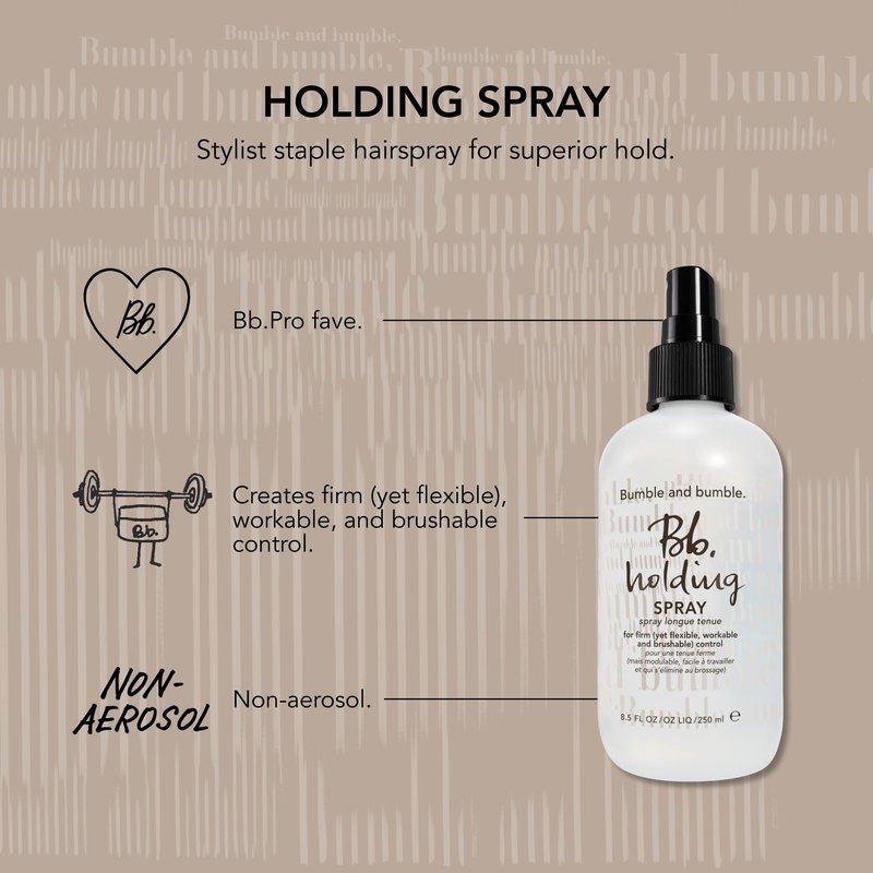 Bumble and bumble. Non-Aerosol Holding Hair Spray | For Firm Control | For All Curly, Wavy, Straight Hair Types, 8.5 Fl Oz