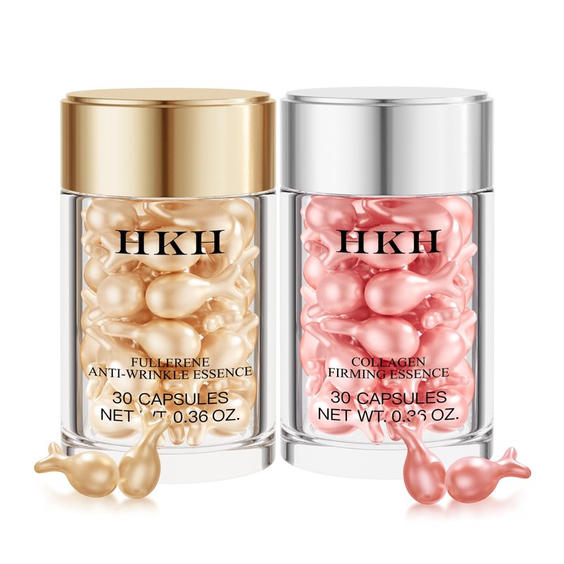 Vitamin C & Retinol Serum Capsules Set – 30 pcs VC for Morning + 30 pcs VA for Evening - Anti-Aging & Anti-Wrinkle Skincare Face Serum - Smooth Fine Lines Hydrate & Firm Skin - Travel-Friendly