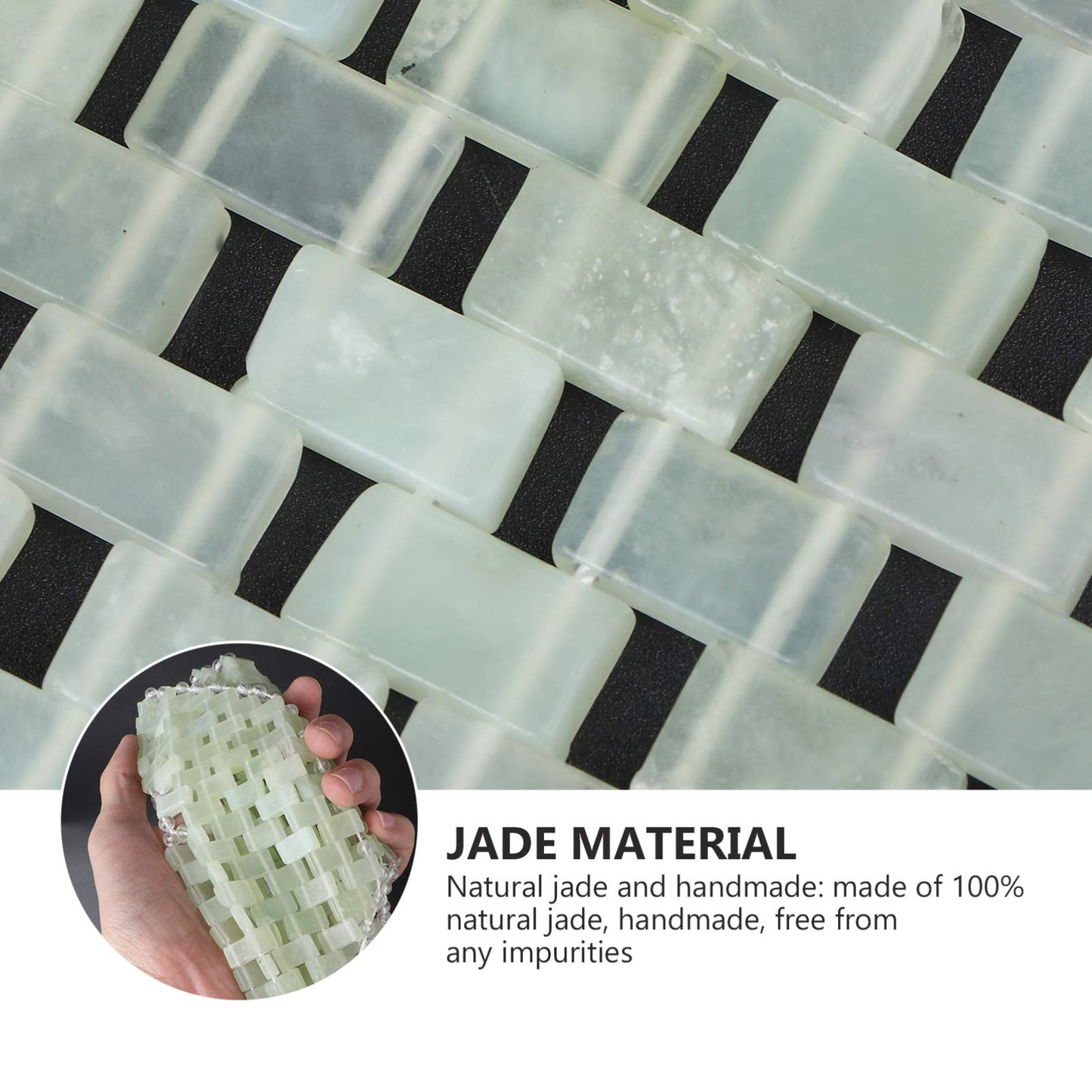 FRCOLOR Natural Jade Facial Mask Stones Anti-Aging Sleeping Face Mask for Dark Circles Puffiness Relief and Skin Massage Tool