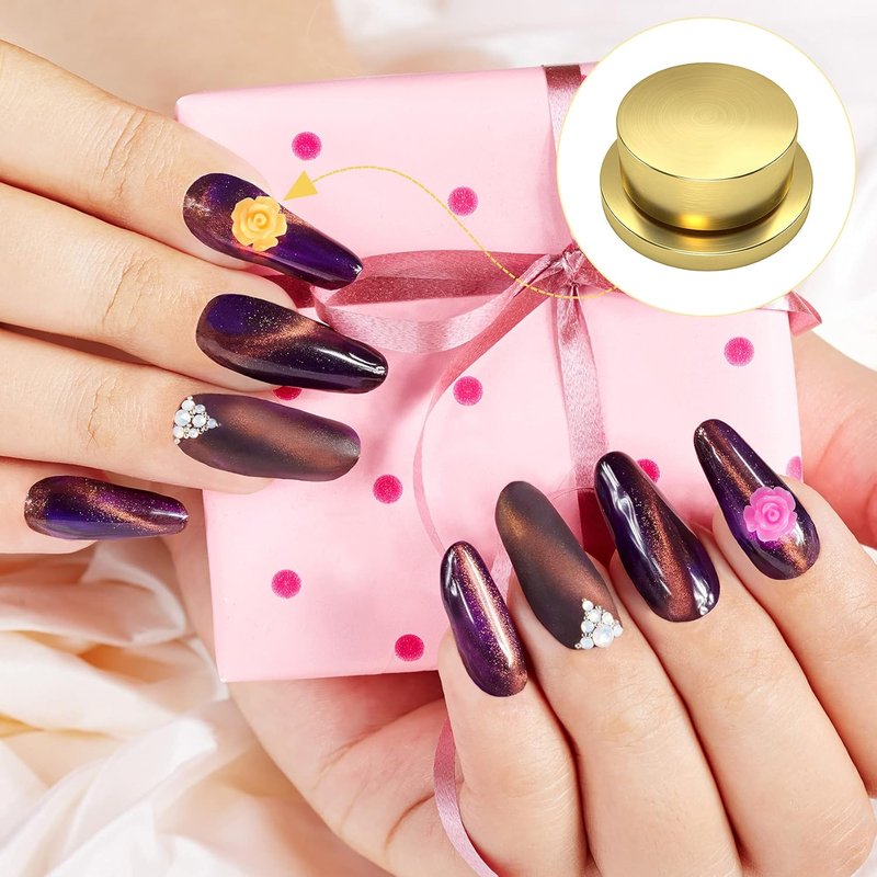 3D Nail Art Rotary Bearing Kit - 20 Pack Gold Spinning Charms for DIY Nail Designs | 4x5x2.5mm