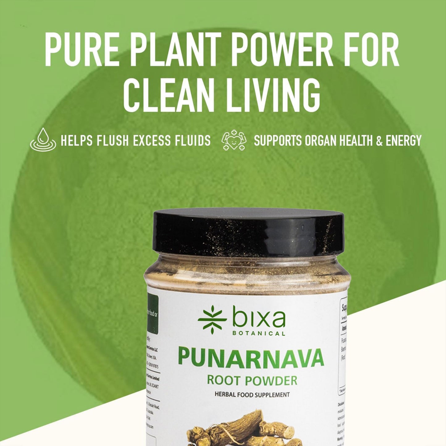 bixa BOTANICAL Punarnava Powder, Boerhavia Diffusa – Supports Kidney Detox and Liver Health – Steam Treated, Vegan, Non-GMO, 100% Pure Ayurvedic Herbal Supplement, 16 Oz
