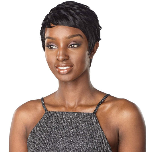 Sensationnel Instant fashion wig - IFW Anita Synthetic Quick on the Go Styling Comfort Pre Made Styled (1B OFFBLACK)