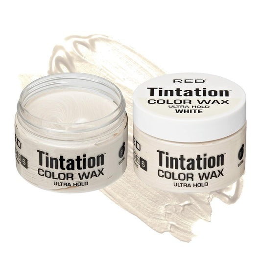 Red by Kiss Tintation Temporary Hair Color Wax – Vivid Instant Color, Ultra Hold, Water & Sweat Resistant, Curly Hair Safe, Non-Drying & Damage-Free (White)