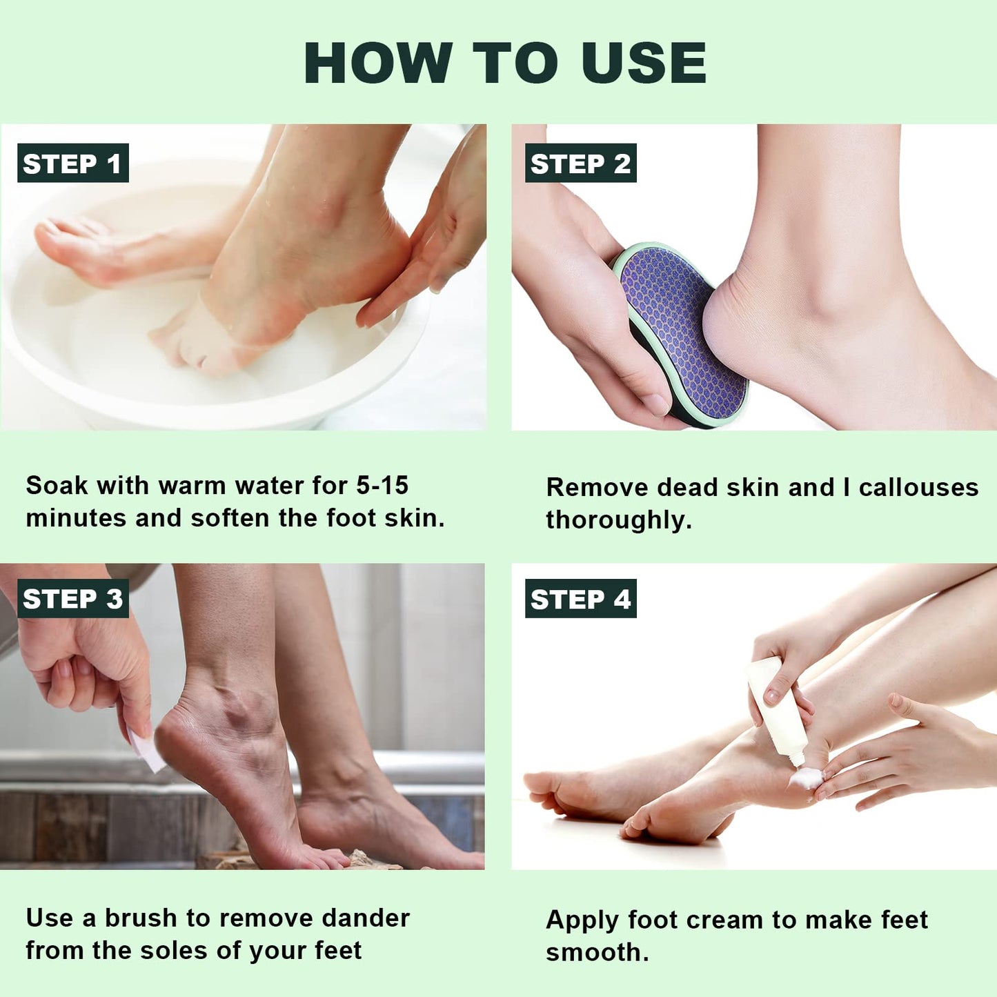 SIRALMNO Upgrade 2-in-1 Nano Glass Callus Remover,Foot Scraper which Used Wet and Dry Callus Removal,Foot Rasp for Hard&Dead Skin Foot Care,Safe & Portable Foot File
