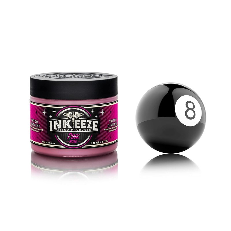 INK-EEZE Pink Tattoo Ointment - Vegan Aftercare with Essential Oils | 6oz Bubble Gum Scent