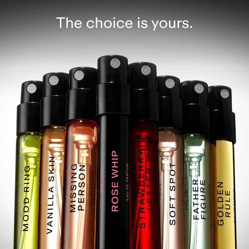 PHLUR The Best Sellers ($45 Value) - Deluxe Mini Trio Eau de Parfum Set - Vanilla Skin, Father Figure & Missing Person Fragrance - Travel Size Perfume for Women & Men (3 x 5mL)