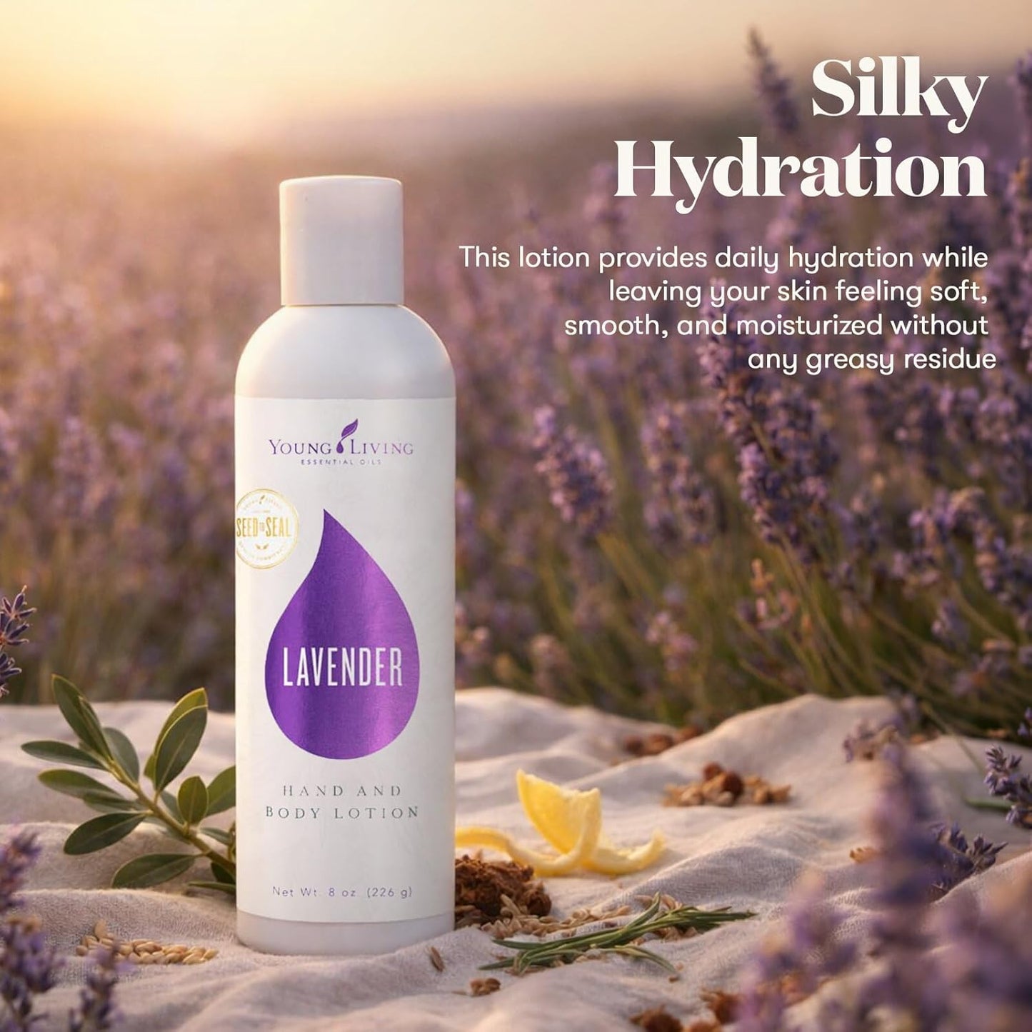 Lavender Hand & Body Lotion - Silky Moisturizer with Essential Oils | 8 oz | Soothing Aroma for Soft, Smooth Skin