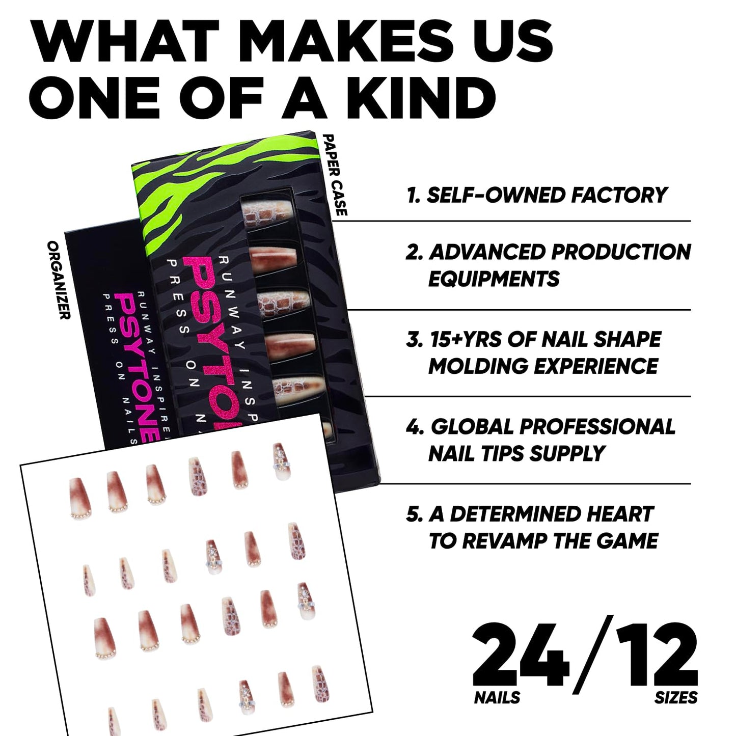 PSYTONE Short Press on Nails Almond Orange French Tip Glue on Nails Cute Fake Nails Full Cover Stick on Nails Glossy Artificial Nails Short Acrylic Nails Press ons Reusable False Nails for Women