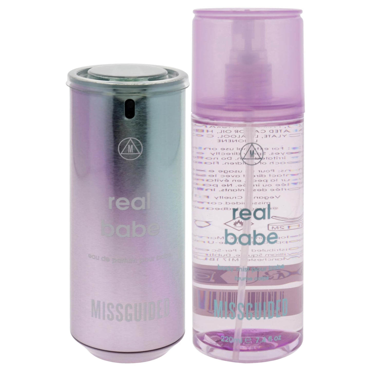 MISSGUIDED Real Babe for Women - 2 Pc Gift Set 2.7oz EDP Spray, 7.4oz Body Mist