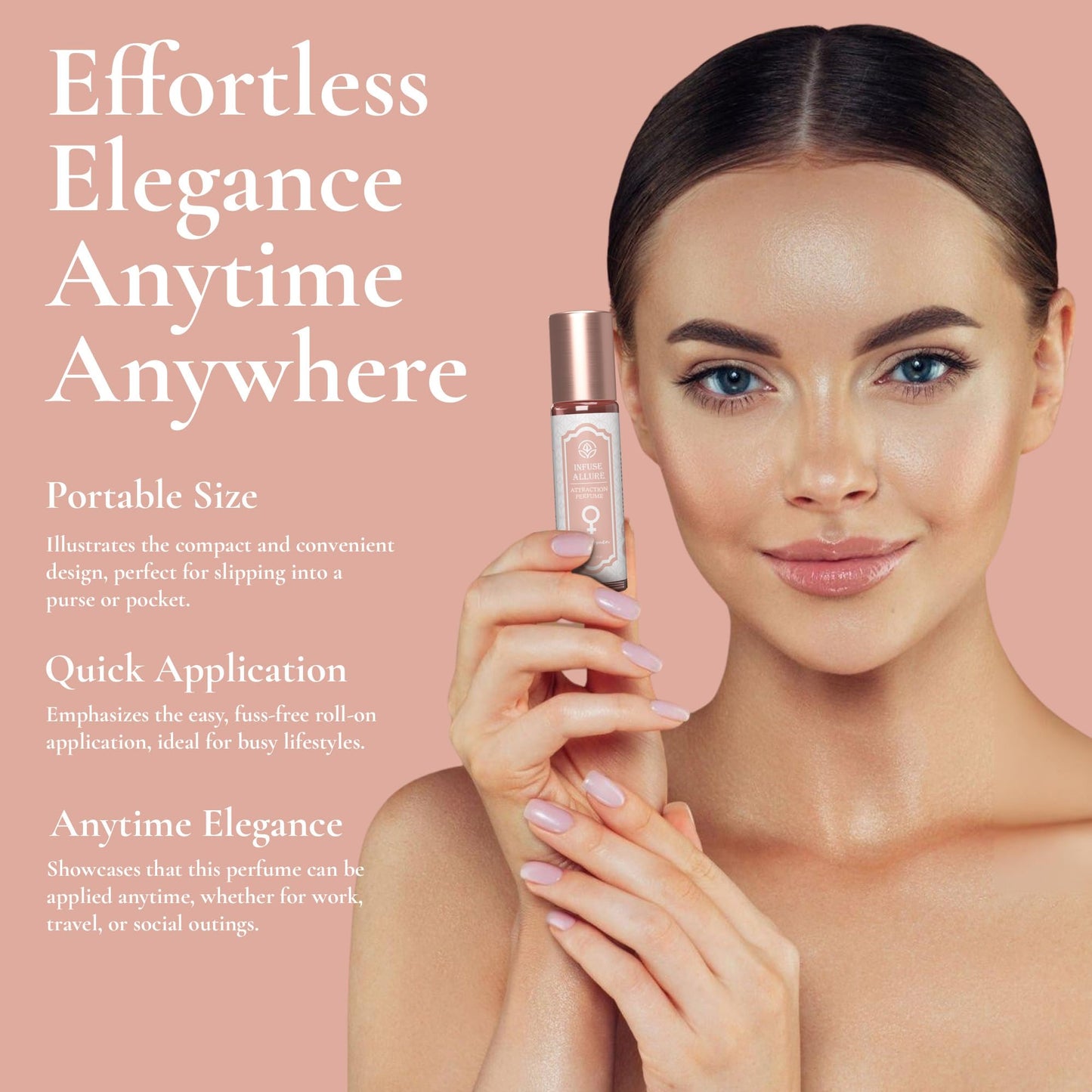 Premium Pheromones Perfume for Women – Alluring French Fragrance Sensual Elixir in Jojoba Oil Base with Androstenol, Androstenone & Pure Pheromones Long-Lasting Designed to Attract Men – 10ml/0.34oz