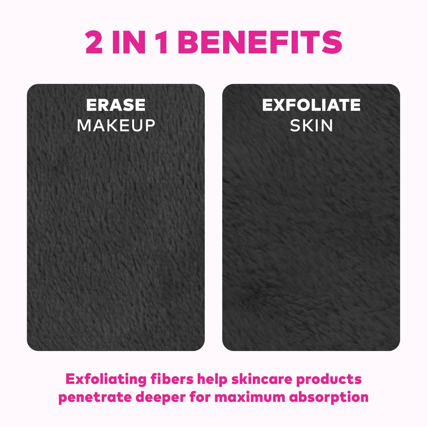 The Original MakeUp Eraser Mini PRO 5-pack, Erase All Makeup With Just Water, Including Waterproof Mascara, Eyeliner, Foundation, Lipstick, Sunscreen and More! Chic Black, 5ct