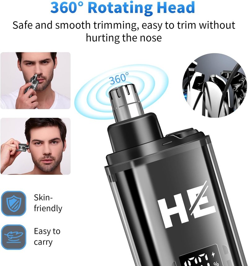 Professional Cordless Hair Clipper Set for Men - Beard Trimmers, Electric Foil Shaver & Nose Hair Trimmer | Rechargeable Grooming Kit