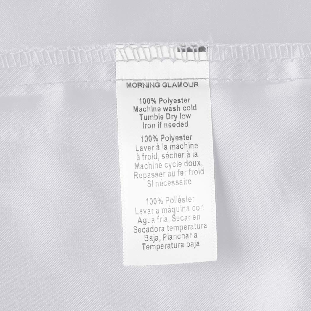 Morning Glamour Satin Pillowcases for Hair & Skin, Similar to Silk, Standard/Queen Size Set of 2, Cooling Pillow Case with Envelope Closure, Gifts for Women, 20”x26” Silver