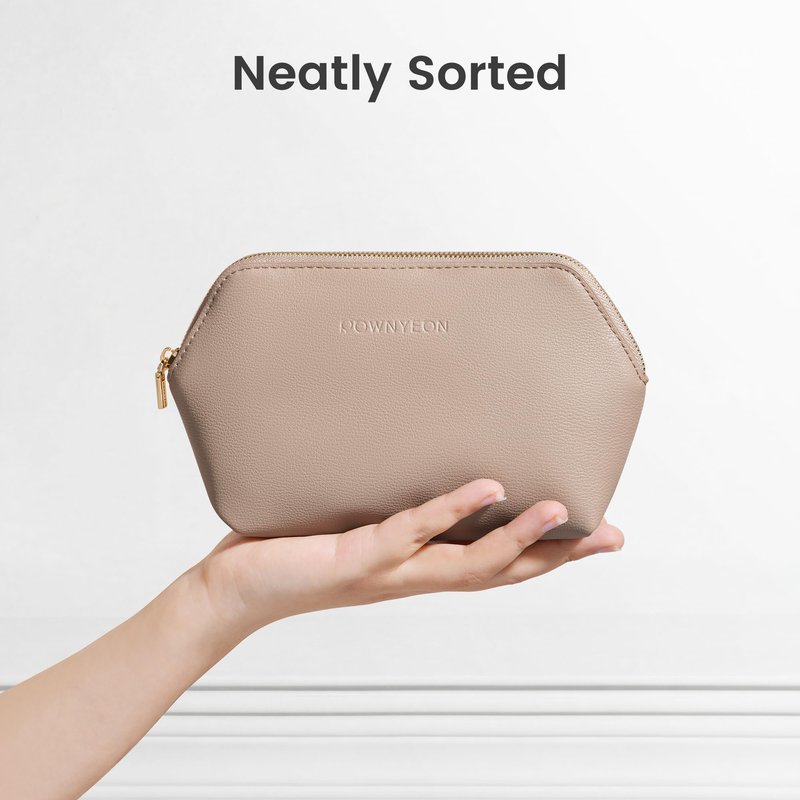 ROWNYEON Small Makeup Bag for Purse, Mini Portable Cosmetic Bags for Women, PU Leather Coin Purse Lipstick Cosmetic Accessories Organizer, Travel Makeup Pouch Zipper Pouch for Men Women 6