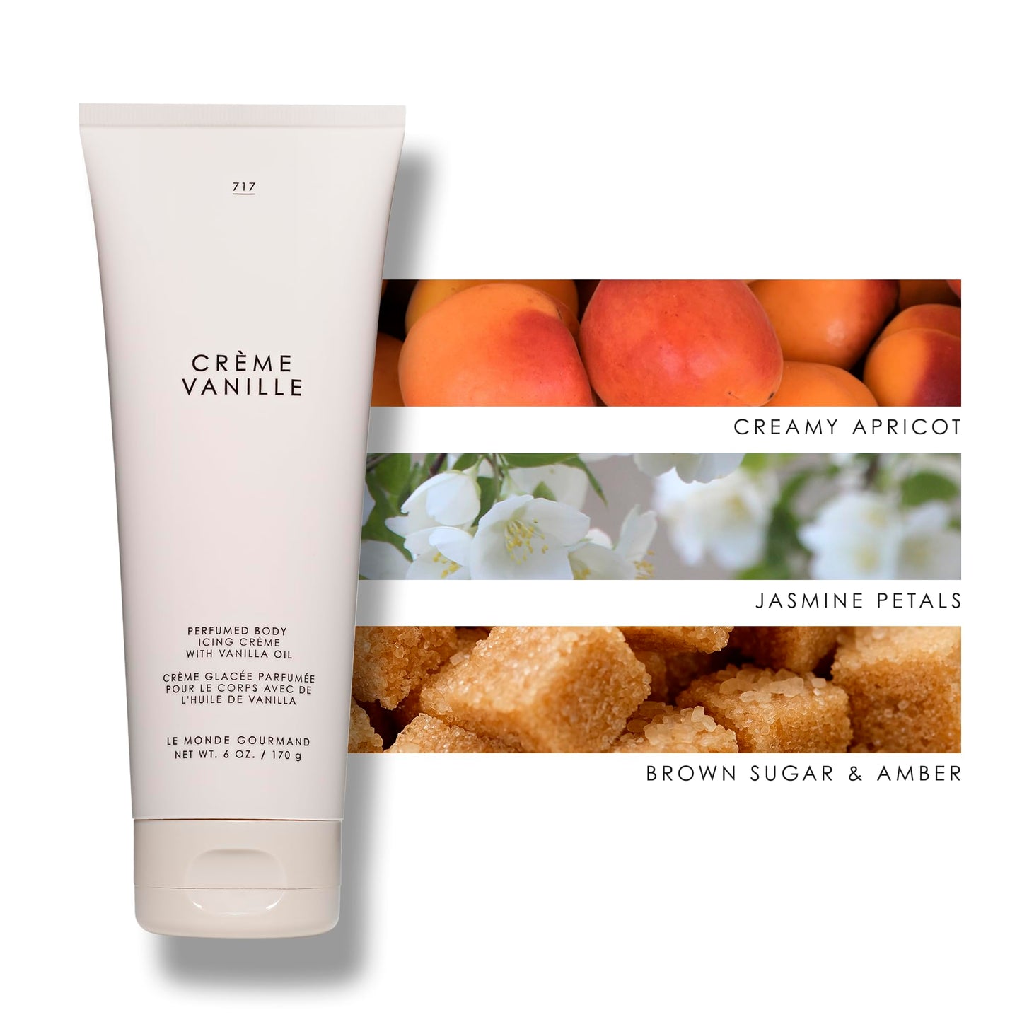 Le Monde Gourmand Crème Vanille Perfumed Body Icing Crème - 6 fl oz (177ml) - Vanilla, Floral, Sweet Notes