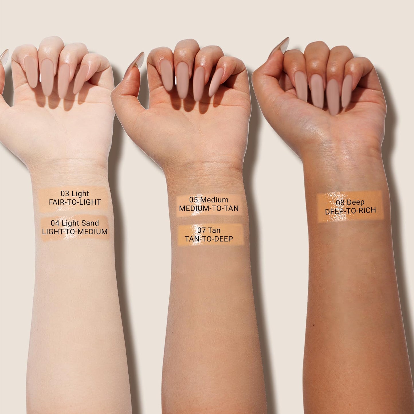 HECI BEAUTY Liquid Concealer Makeup for Blemishes & Dark Circles - Medium to Full Coverage Concealer for Face,05 Medium, 0.22 Fl Oz