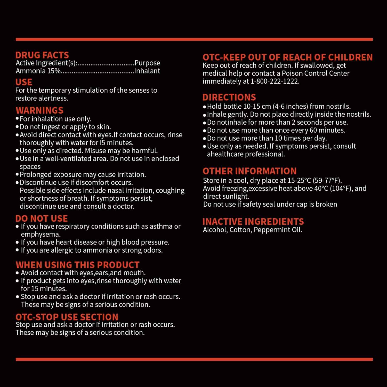 Potent Smelling Salts - Sealed-Oni - Long Lasting Water-Activated Ammonia Inhalant for Athletes in Hockey, Weightlifting and Powerlifting - Instant Energy, Enhanced Focus & Motivation