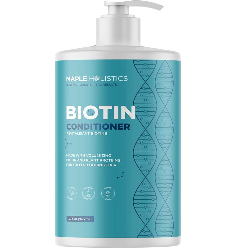 Biotin Conditioner for Thinning Hair - Volumizing Formula with Argan Oil & Green Tea | 32 Fl Oz