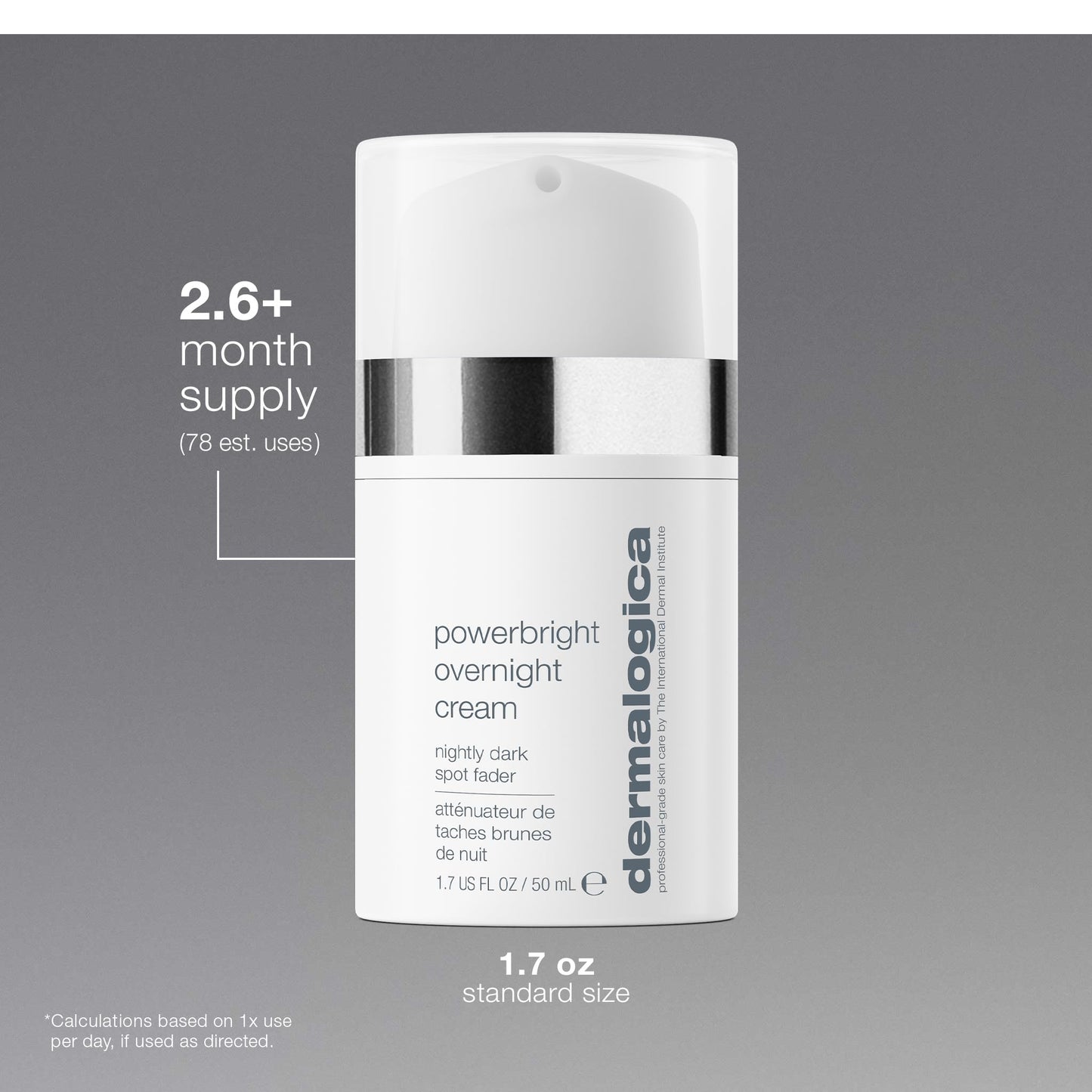 Dermalogica PowerBright Overnight Cream, Face Moisturizer for Night Time, Restore Skin and Fade Dark Spot, 1.7 fl oz