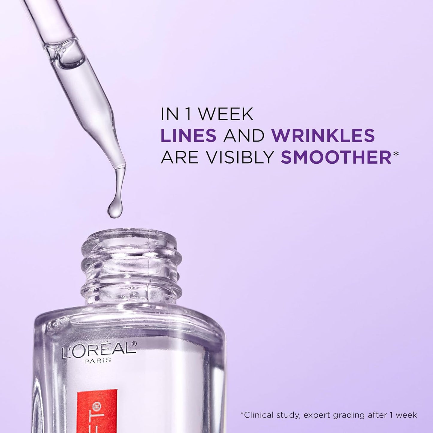 L'Oreal Paris Revitalift Hyaluronic Acid Serum - Anti-Aging Hydration for All Skin Types | 1 Oz