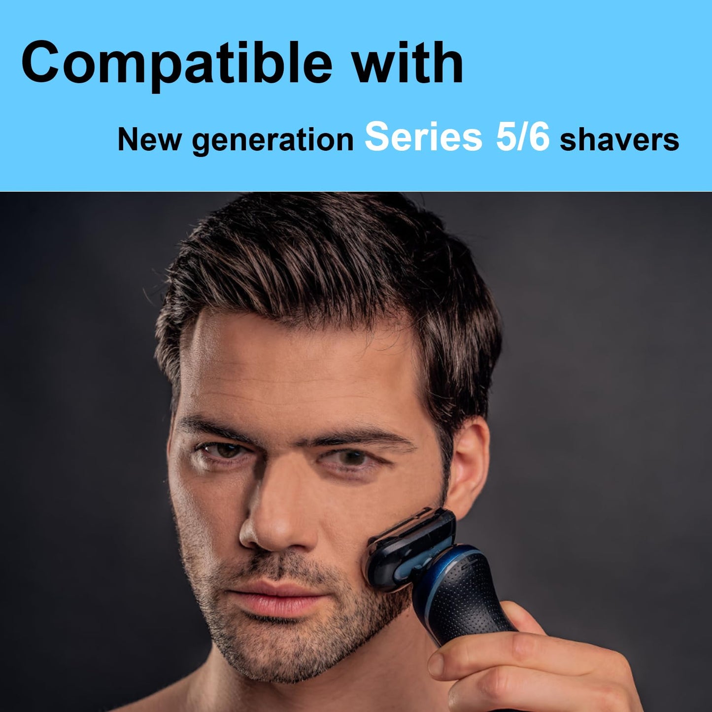 Series 5/6 53B Replacement Head for Braun Electric Foil Shaver, Compatible with New Generation Braun Razors 5020cs 5018s 5035s 5049cs 5050cs 6020s 6040cs 6075cc 6072cc 6090cc (1 Count)