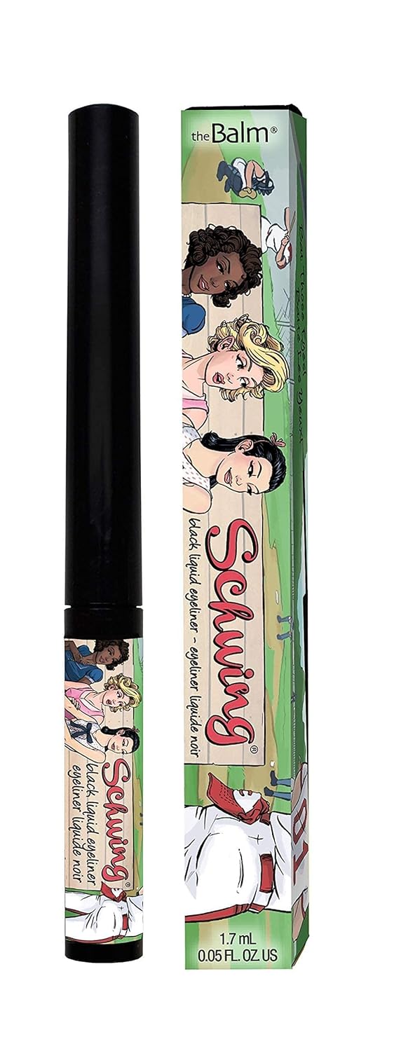 theBalm Liquid Eyeliner - Black Matte Finish for Bold Eyes | 0.05 Fl Oz