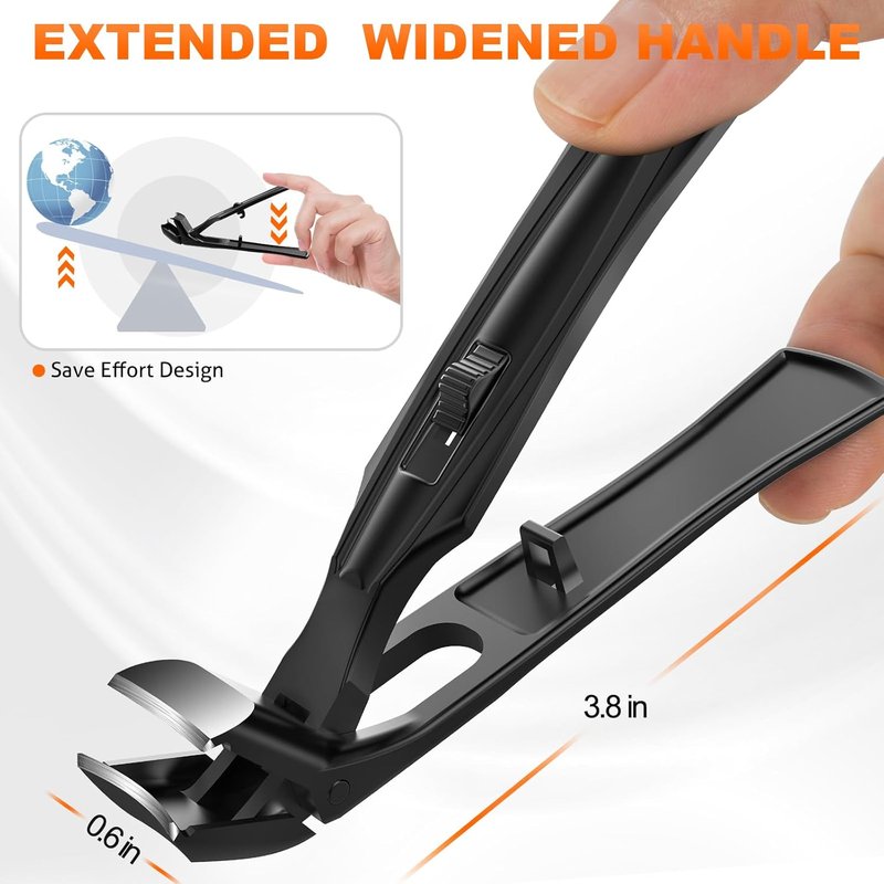 Ingrown Toenail Clippers - Angled Head Nail Clipper Set for Thick Toenails | Ideal for Seniors & Men