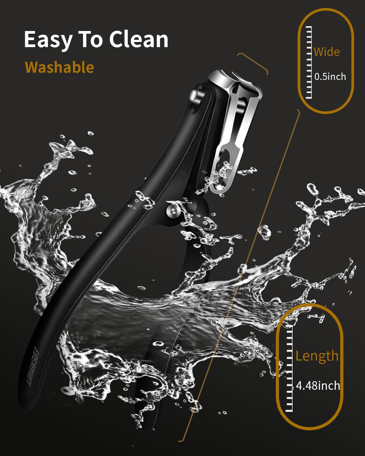 EBEWANLI Long Handle Toenail Clippers for Seniors Thick Toenails, 360 Degree Rotating Toe Nail Clippers for Men, Women, Sharp Sturdy Stainless Steel Angled Nail Cutter
