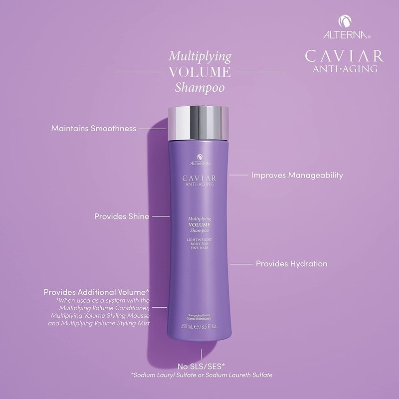 Alterna CAVIAR Anti-Aging Volume Shampoo - Boosts Thickness for Fine, Limp Hair | Sulfate-Free Formula