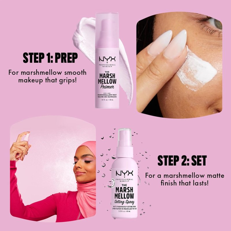NYX Professional Makeup Marshmellow Smoothing Primer - Vegan Face Primer with 10 Skin Benefits