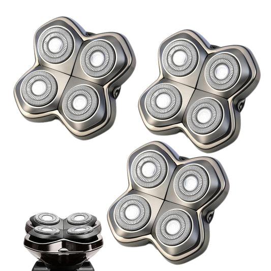 Replacement Blades Shaver PRO 4 Heads Compatible with Skulls Pitbulls Series Head Shaver, Electric Shaver Replacement Hedas Gold PRO/Silver PRO/Platinum PRO/Butterfly Kiss PRO Head Shavers(3 Pcs)
