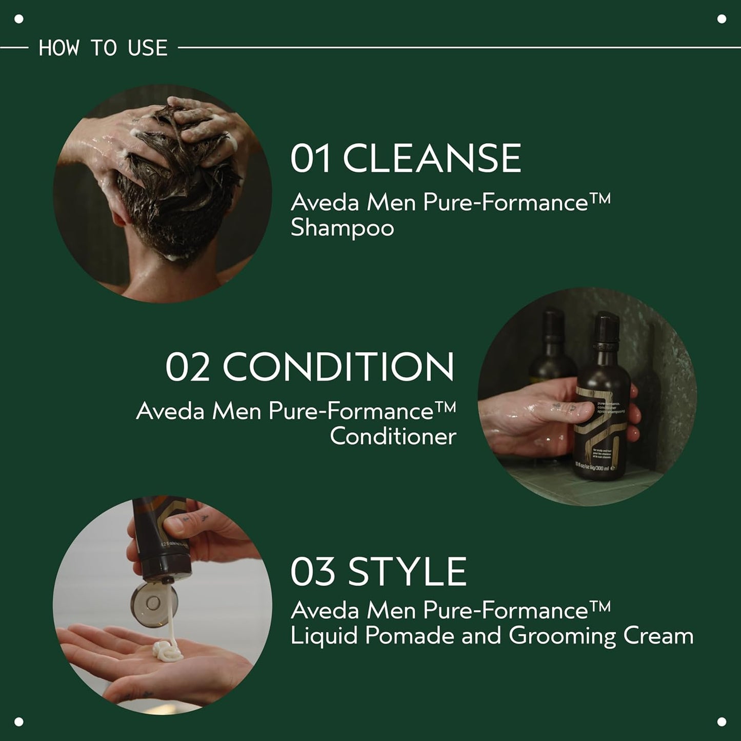 Aveda Men Pure-Formance Shampoo & Conditioner Duo - Lightweight Hair Care for Men | Cleanses & Refreshes Hair & Scalp