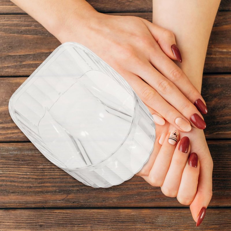 FRCOLOR Nail Soaking Bowl for Gel Polish Remover Proof Manicure Dish Soak off Bowl with Clear Acrylic Hand Tray for Home and Salon Use