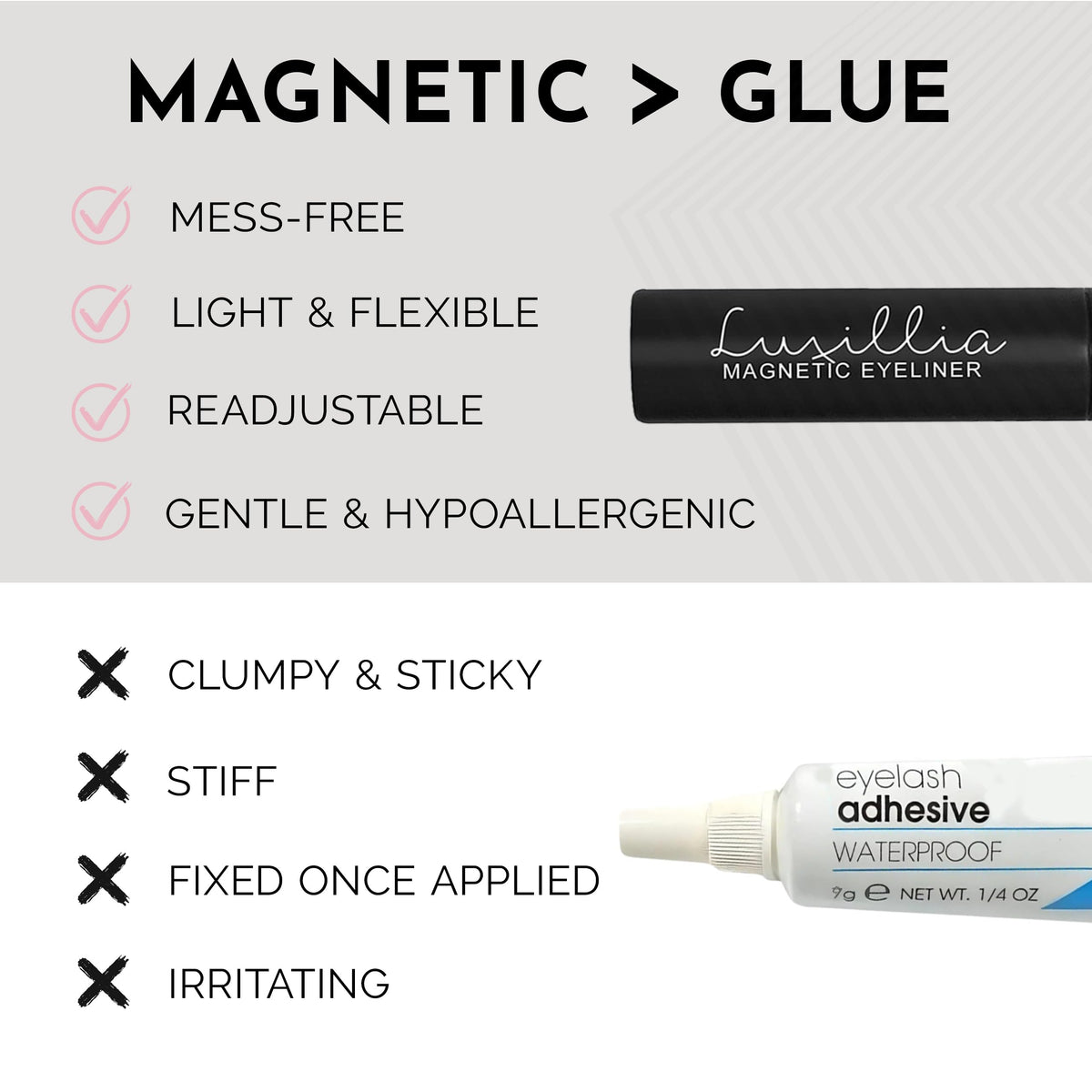 Magnetic Eyelashes with Applicator Kit - 7 Set Natural Eye Lashes