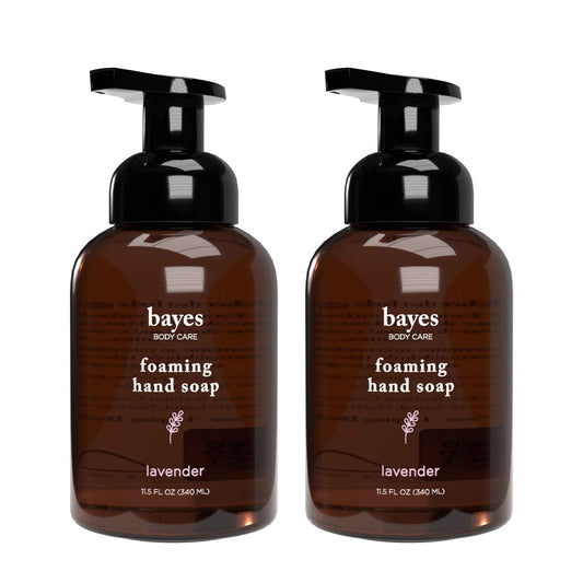 Bayes Foaming Hand Soap - Aromatic and Nourishing Hand Wash, Infused with Essential Oils - USDA Certified Biobased - 11.5 Ounce, Lavender, 2 Pack
