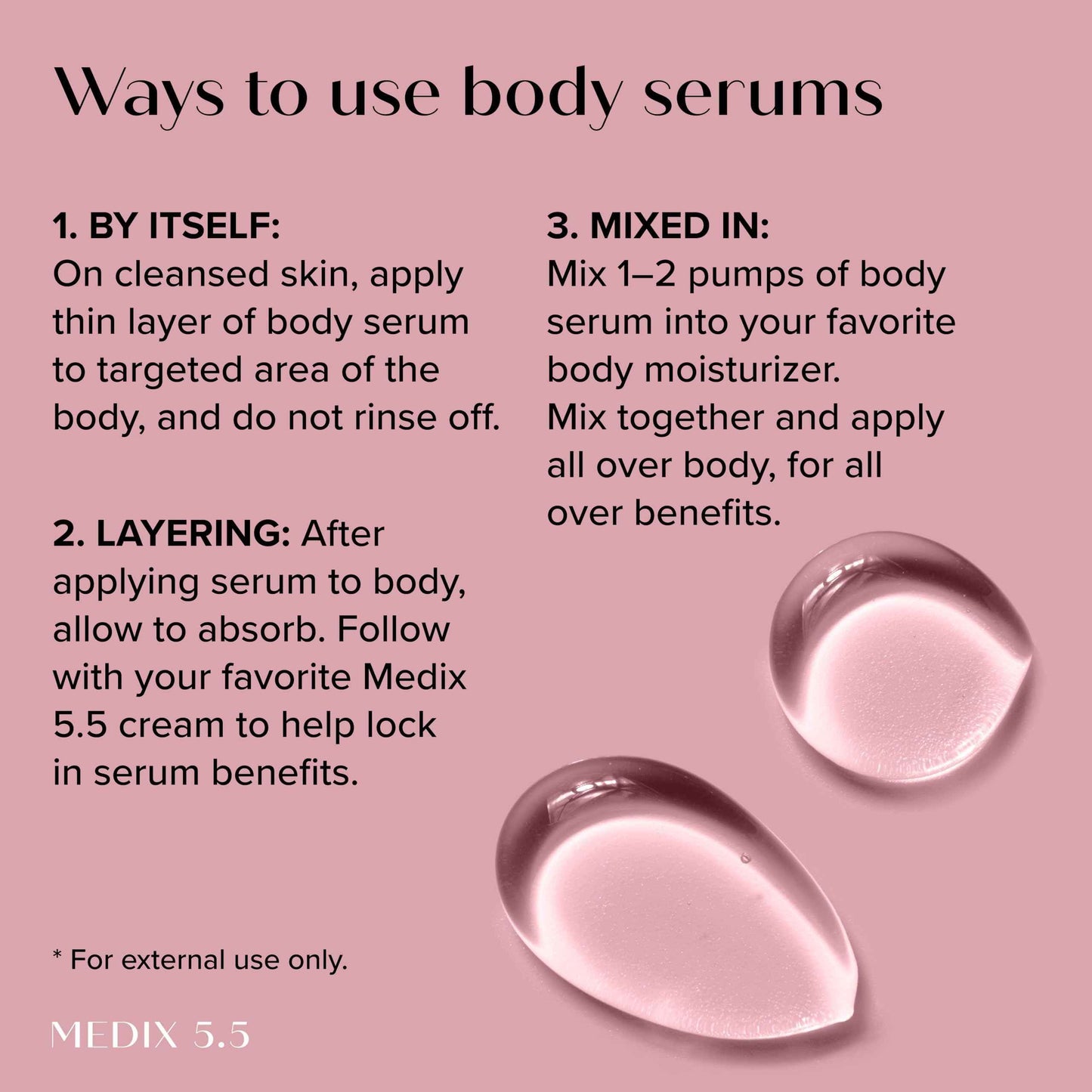 MEDIX 3% Concentrated Hyaluronic Acid Hydrating Gel Body Booster Dry Skin Moisturizer, Anti Aging Skin Care Booster For Restoring Skin Barrier, Wrinkles, Age Spots, & Fine Lines, 1.7 Fl Oz