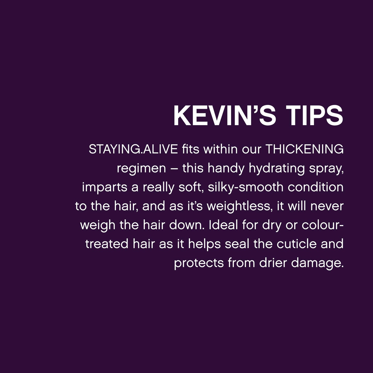 KEVIN.MURPHY YOUNG.AGAIN Dry Conditioner - Adds Moisture to Hair - For Dry & Coloured Hair - Spray - Detangling Conditioner - 100 mL / 3.4 fl oz