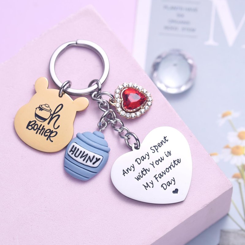 Melix Home Inspirational Gifts Keychain Any Day Spent with You Is My Favorite Day Friendship Gift Keychains