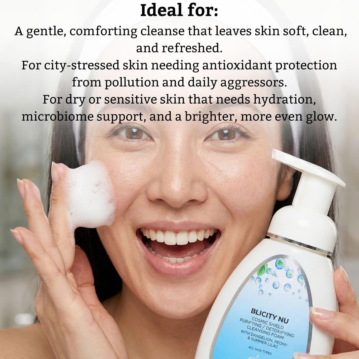YUNASENCE Cosmic Shield Cleansing Foam - Purifying Detox for All Skin Types | 8oz