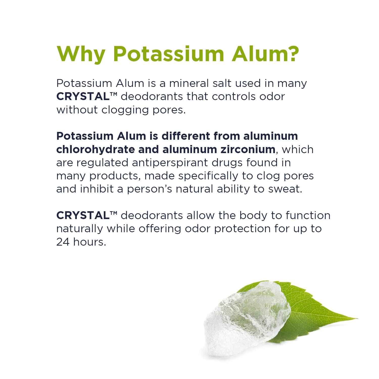 CRYSTAL Mineral Deodorant Roll-On- Body Deodorant With 24-Hour Odor Protection, Non-Staining & Non-Sticky Deodorant with Chamomile & Green Tea, Aluminium Chloride & Paraben Free, 2.25 FL OZ - 3 Pack