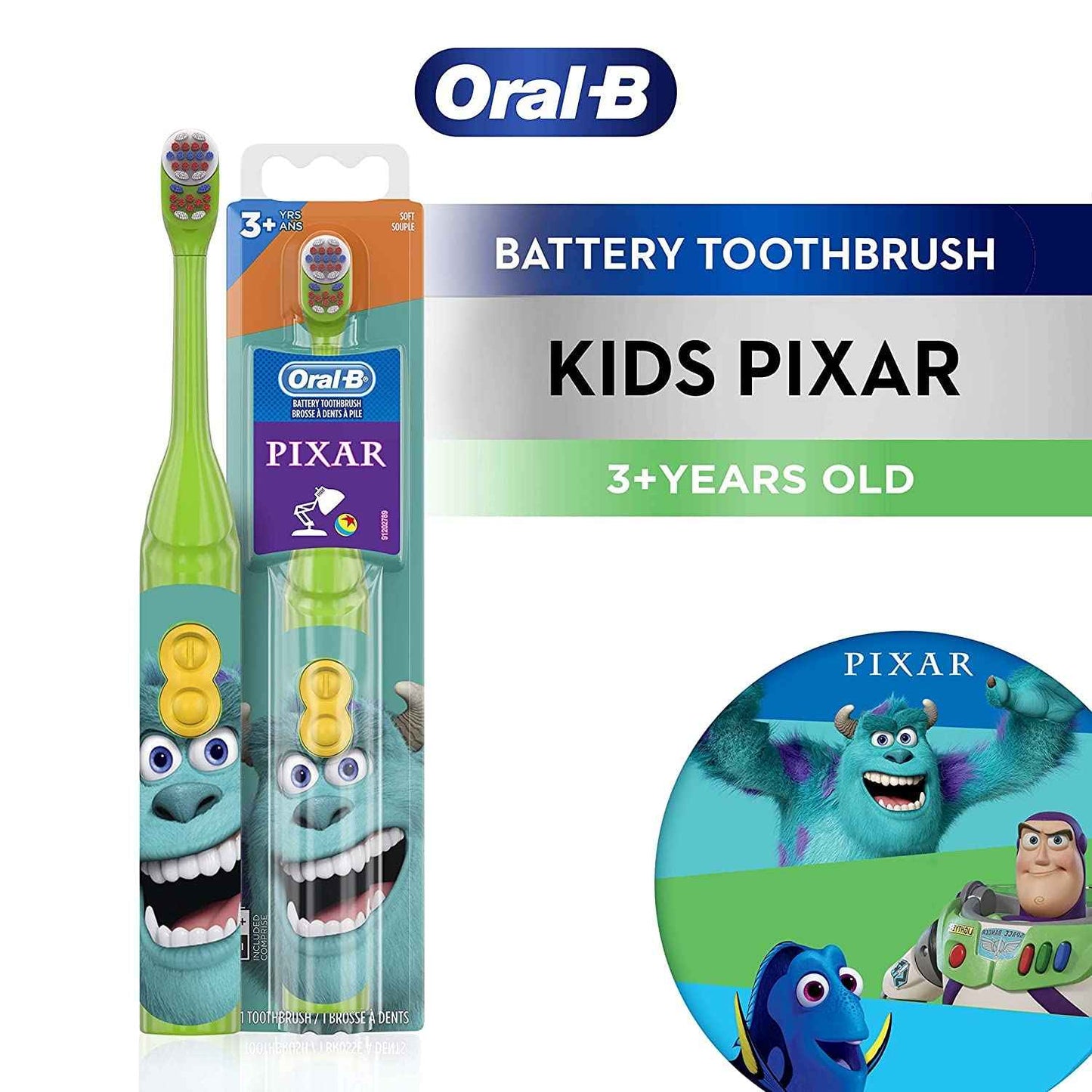 Oral-B Toothbrush Rotating Head Toy Story Soft (Battery) (2 Pack)