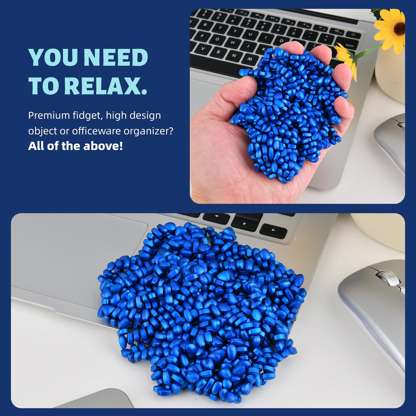 LCVUUK Magnetic Putty Rocks,Rose Red More Than 600 Weak Magnetic Smooth Ferrite Pebbles, Magnet Rock Desk Toys and Time-Killer for Adults