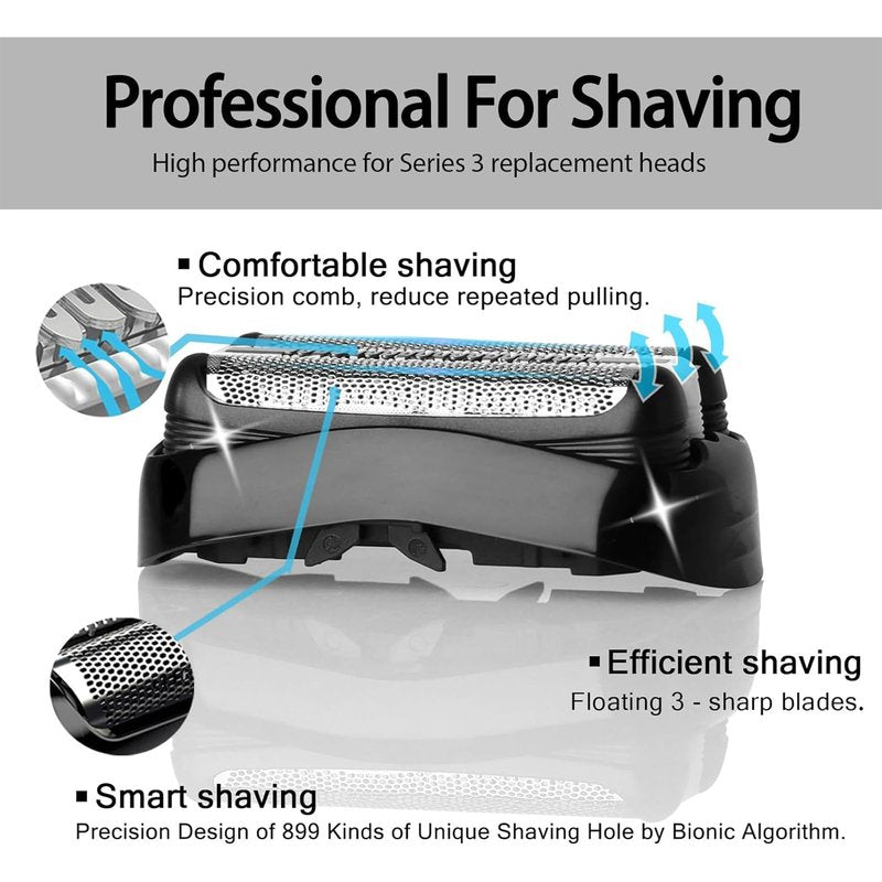 VIDSA 3 Pack 32B S3 Electric Replacement Heads for All Series 3 Shavers, Suitable for S3 3040s 3080s-4 370cc 3070cc 3000s 3010, 3090cc Etc.