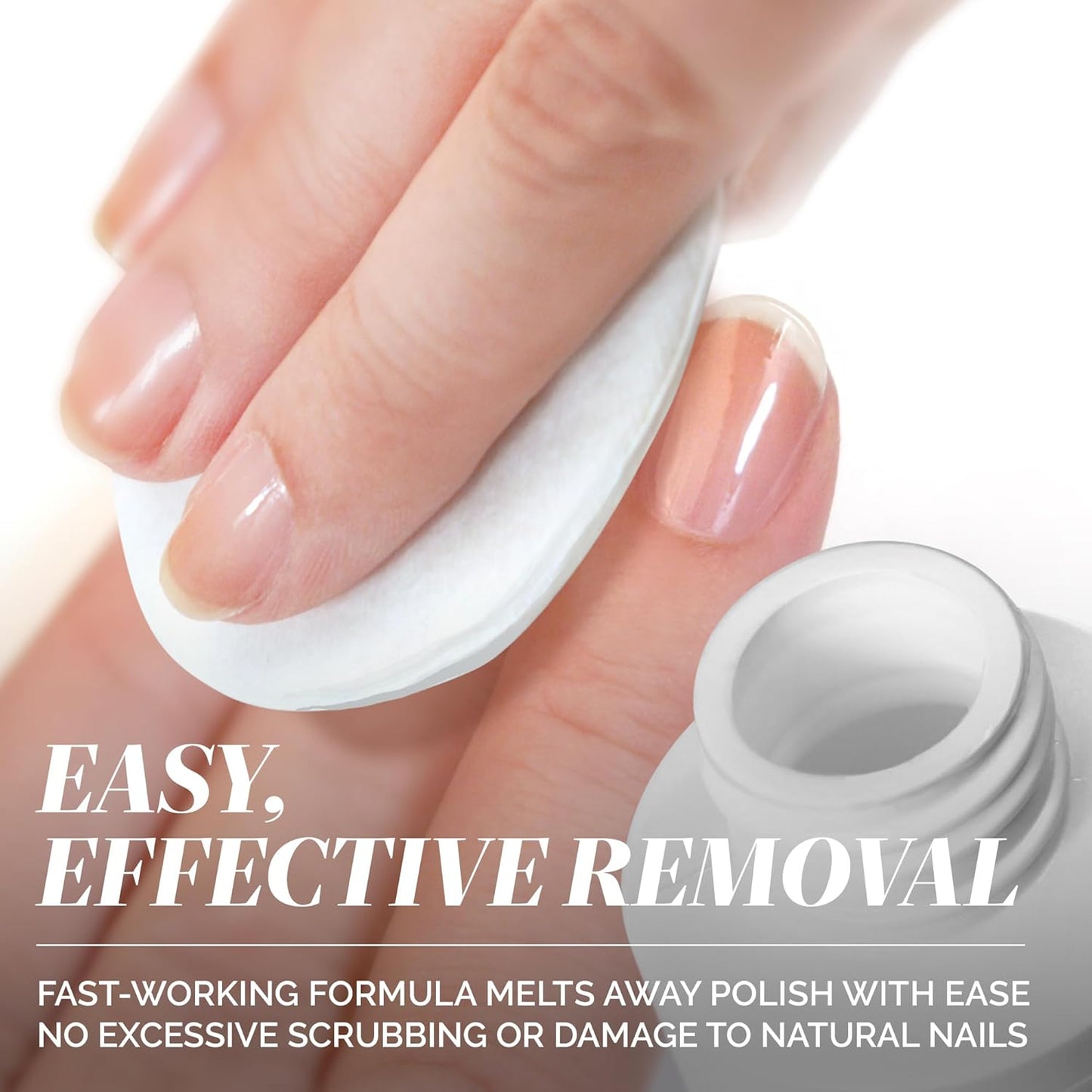 Nail Polish Remover Set - Acetone-Free, Gentle Non-Drying Pads | Conditions Nails & Cuticles, 8 Fl Oz