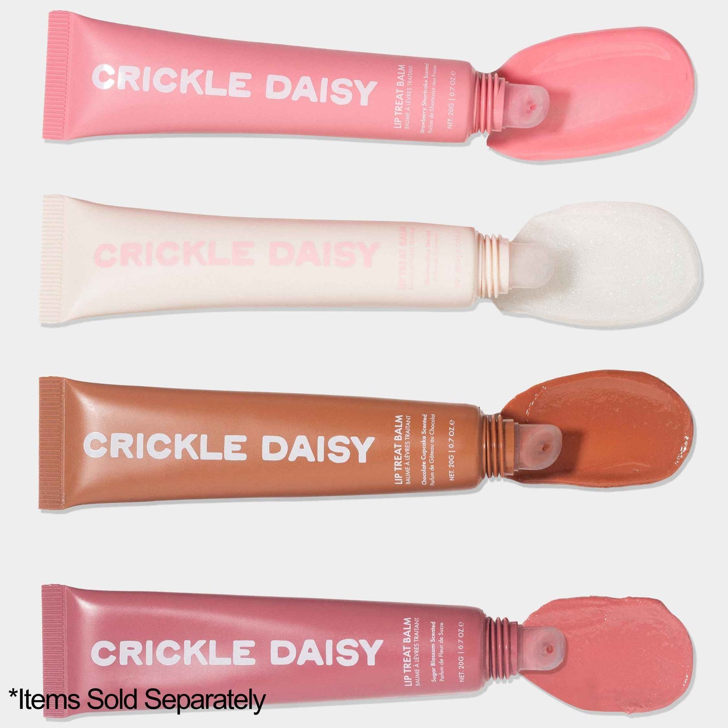 Crickle Daisy Lip Treat Balm - Hydrating & Nourishing Lip Balm with Avocado, Olive, and Coconut Oils - Softening Lip Moisturizer & Protection for Very Dry Lips - Sugar Blossom Scented, 0.7oz