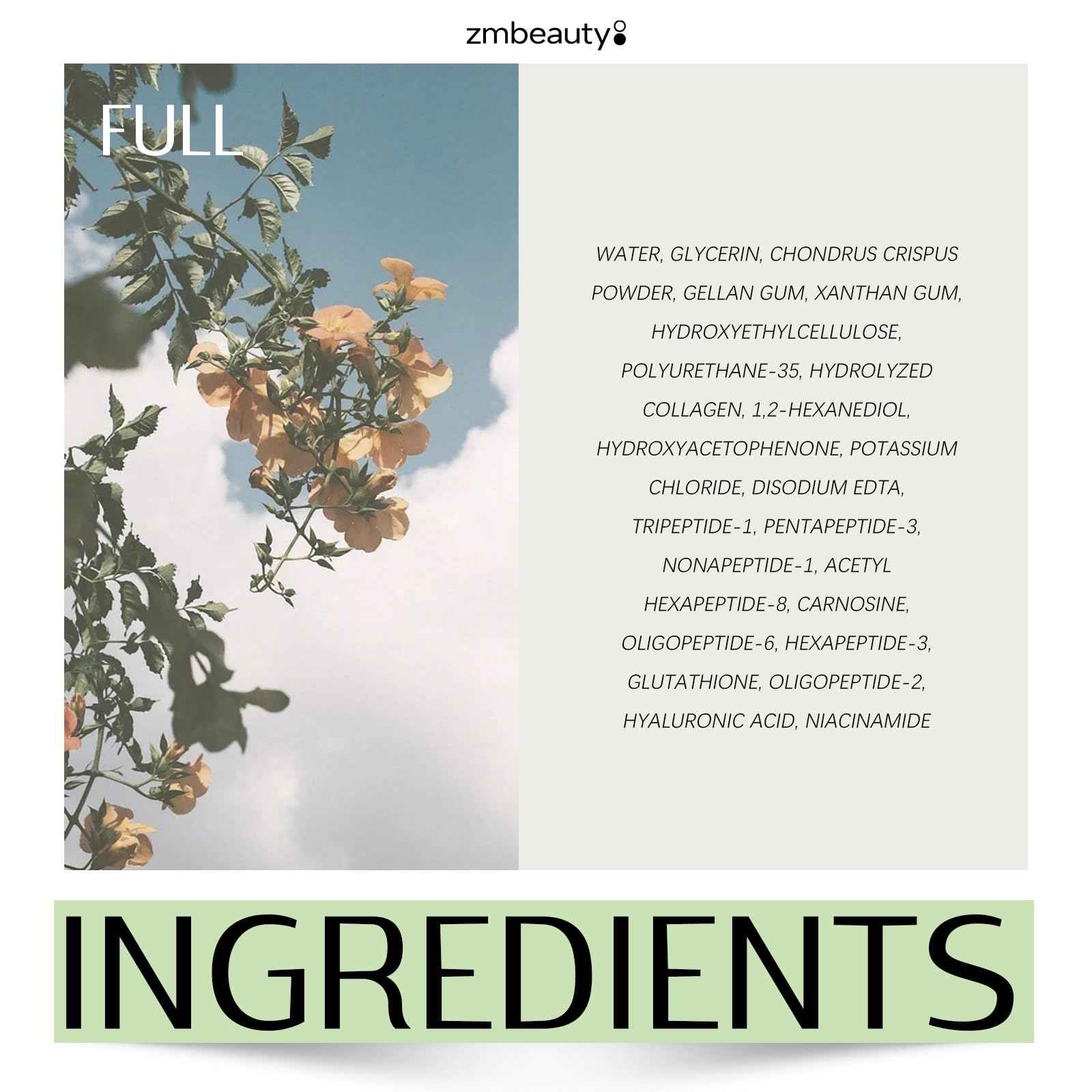 ZMbeauty Collagen Face Mask, Bio-Collagen Mask Overnight for Skin Care, Anti-Wrinkle Facial Sheet Mask with 9 Peptides for Elasticity & Moisturizing, Collagen Night Wrapping Mask