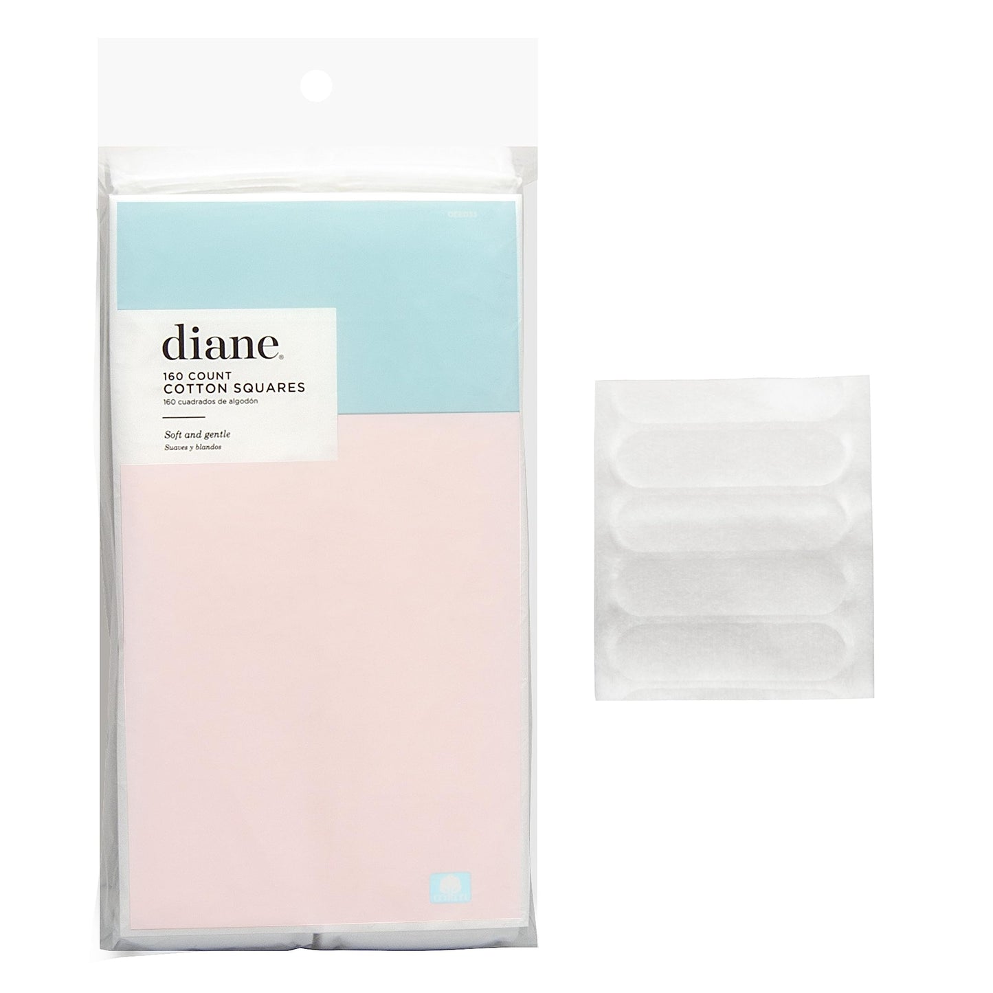 Diane Cotton Squares for Face & Skincare, 100% Pure Cotton for Makeup Removal, Toner Application, Nail Polish Removal & Facial Cleansing, Durable Multi-Layer Textured Squares, Gentle on Skin 160-count