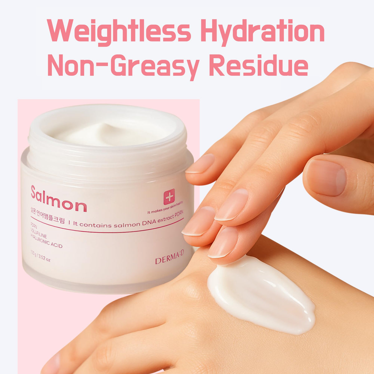 DERMA:D PDRN Gel Moisturizer for Oily Skin, Lightweight Korean Face Cream
