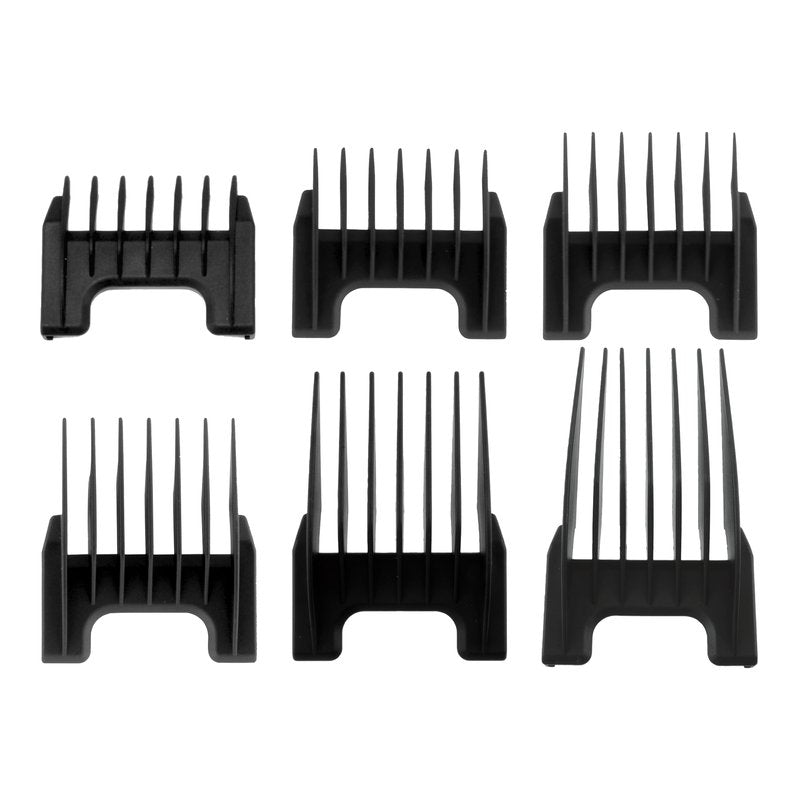 Wahl Professional ChromStyle Cutting Guides, 6 Pack, Ranging from 1/8” to 1”, Durable and Easy to Use, Black